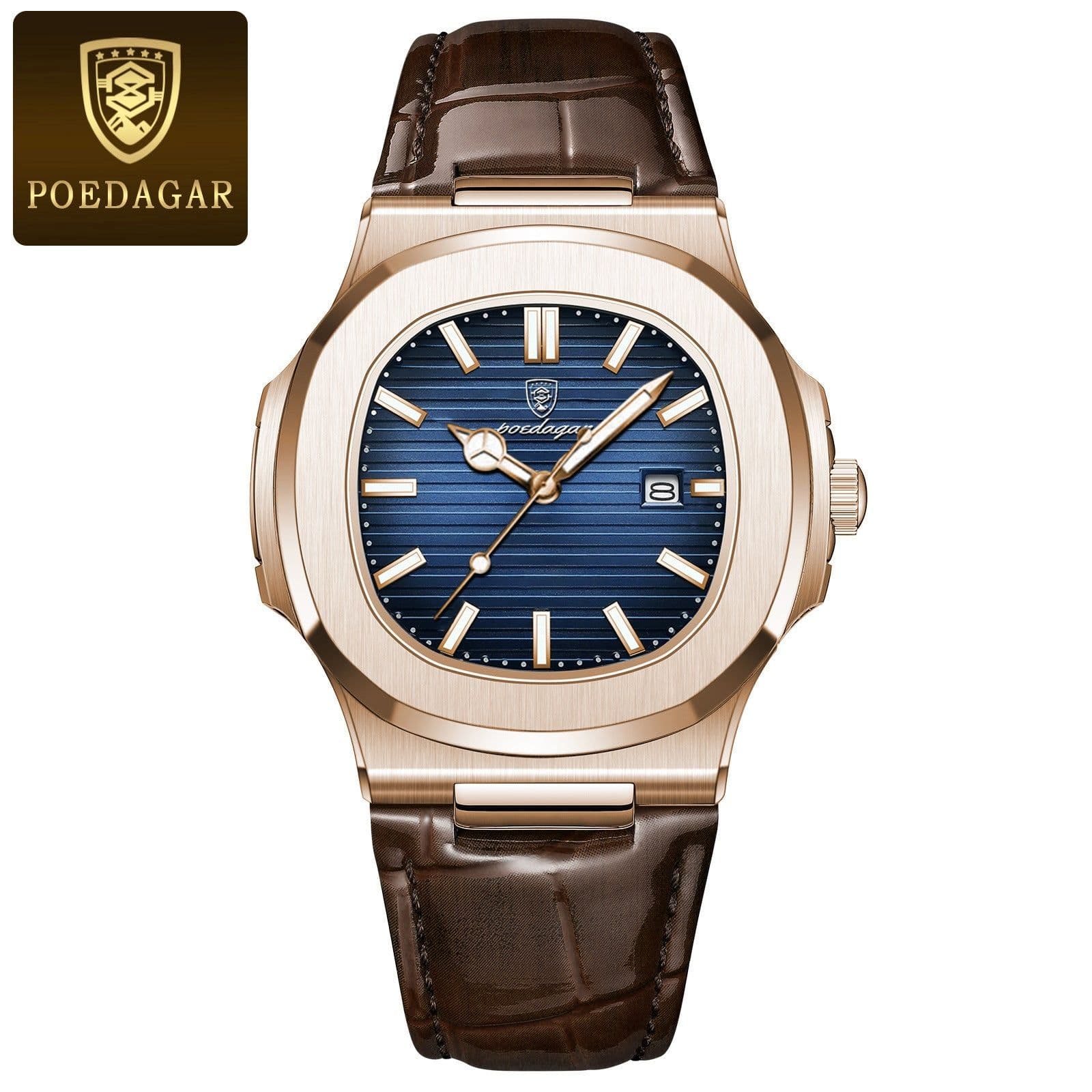 image-Poedagar P613 Men's Quartz Watch 41mm