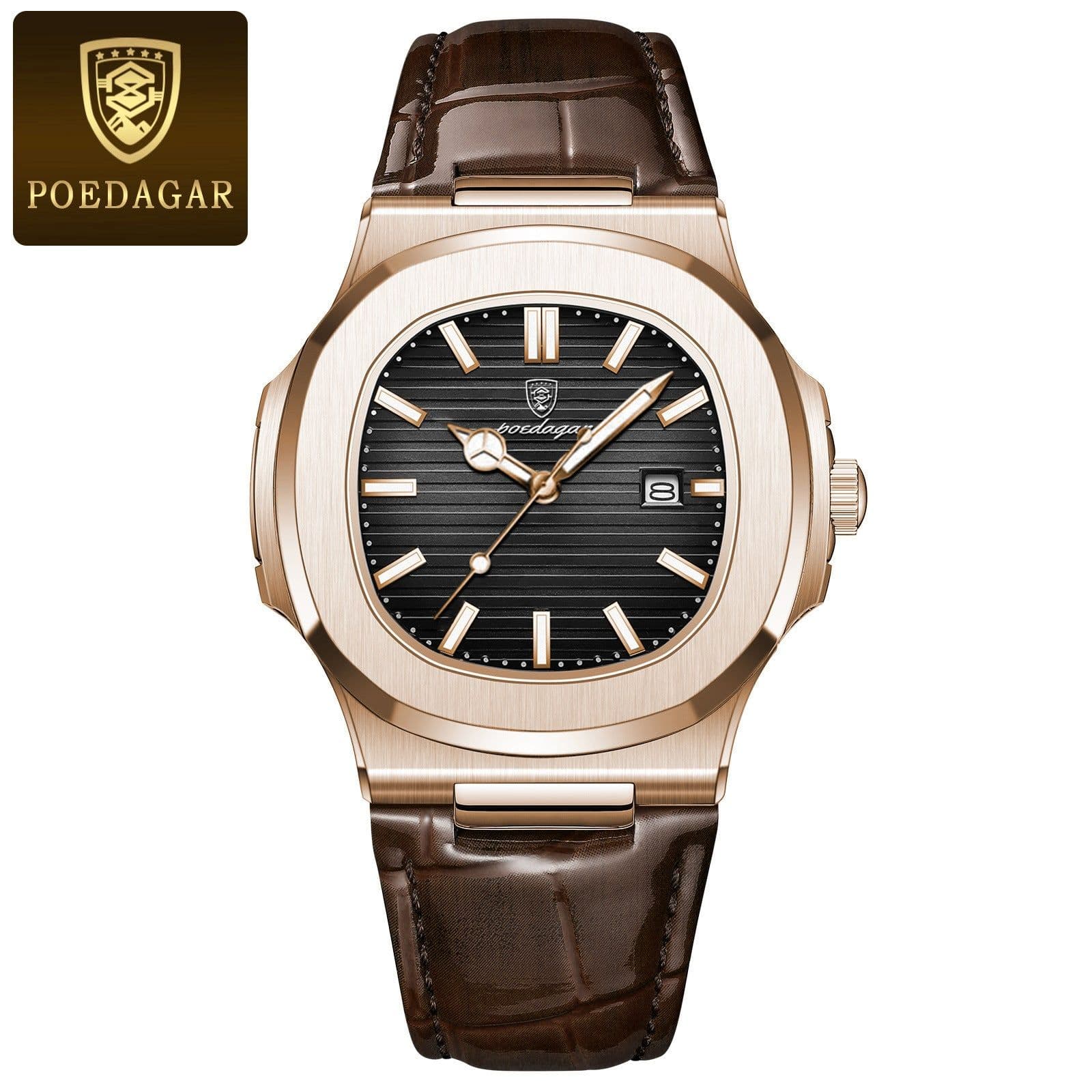 image-Poedagar P613 Men's Quartz Watch 41mm