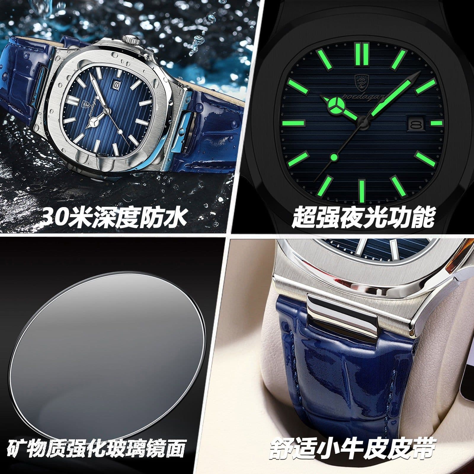 image-Poedagar P613 Men's Quartz Watch 41mm