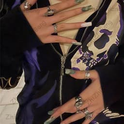 image-Skull Print Hooded Cardigan Zip Sweater Jacket Women