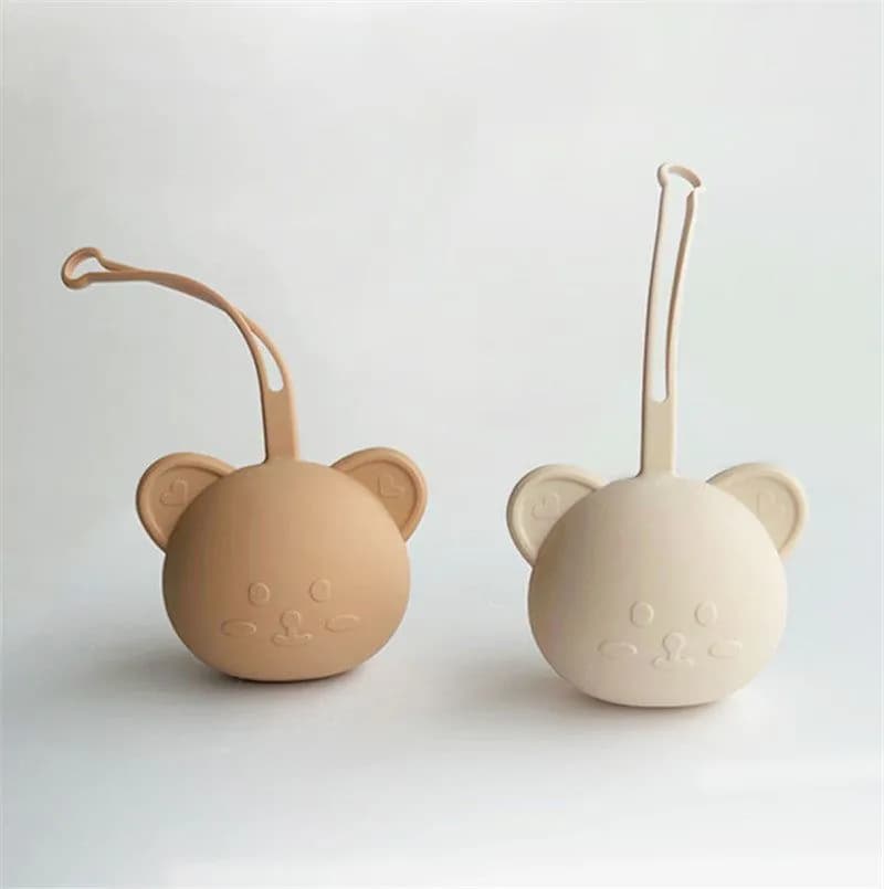 image-Baby Pacifier Storage Box, Silicone, 0-3 Years