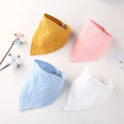 image-Baby Cotton Gauze Triangle Bib