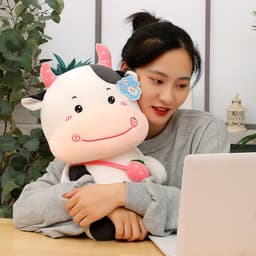 image-Creative Fruit Cow Plush Toy Backpack