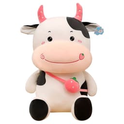 image-Creative Fruit Cow Plush Toy Backpack