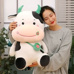 image-Creative Fruit Cow Plush Toy Backpack