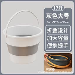 image-Folding Fishing Bucket Portable Plastic