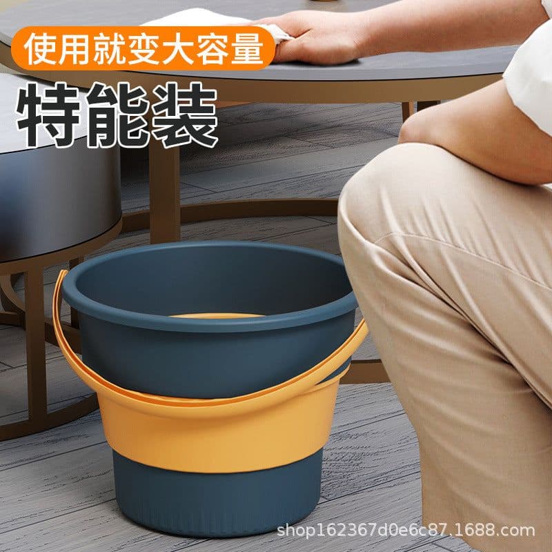 image-Folding Fishing Bucket Portable Plastic