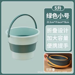 image-Folding Fishing Bucket Portable Plastic