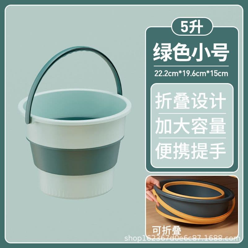 image-Folding Fishing Bucket Portable Plastic
