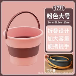 image-Folding Fishing Bucket Portable Plastic