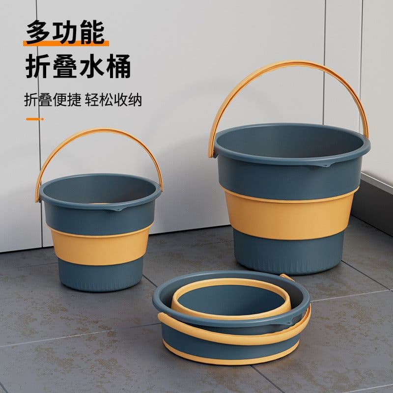 image-Folding Fishing Bucket Portable Plastic