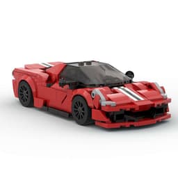 image-MOC Ferrari 488 Pista Building Blocks Toy