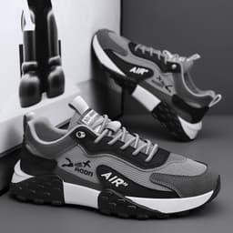 image-Men's Mesh Casual Shoes Khaki Gray Black