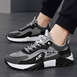 image-Men's Mesh Casual Shoes Khaki Gray Black