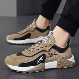image-Men's Mesh Casual Shoes Khaki Gray Black