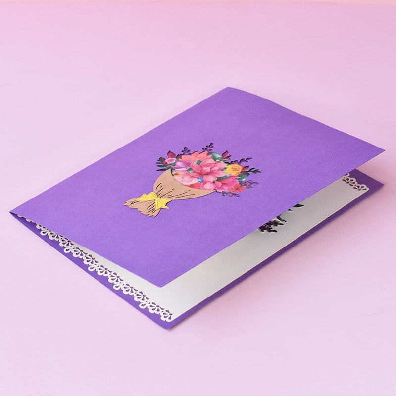 image-Creative 3D Mother's Day Greeting Card Magnolia Bouquet