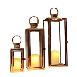 image-Yiduo Crafts Stainless Steel Floor Wind Lamp Candleholder