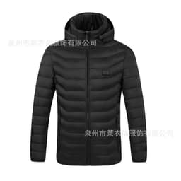 image-Hooded Polyester Cotton Coat USB Heating 8XL Blue