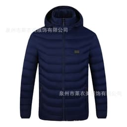 image-Hooded Polyester Cotton Coat USB Heating 8XL Blue