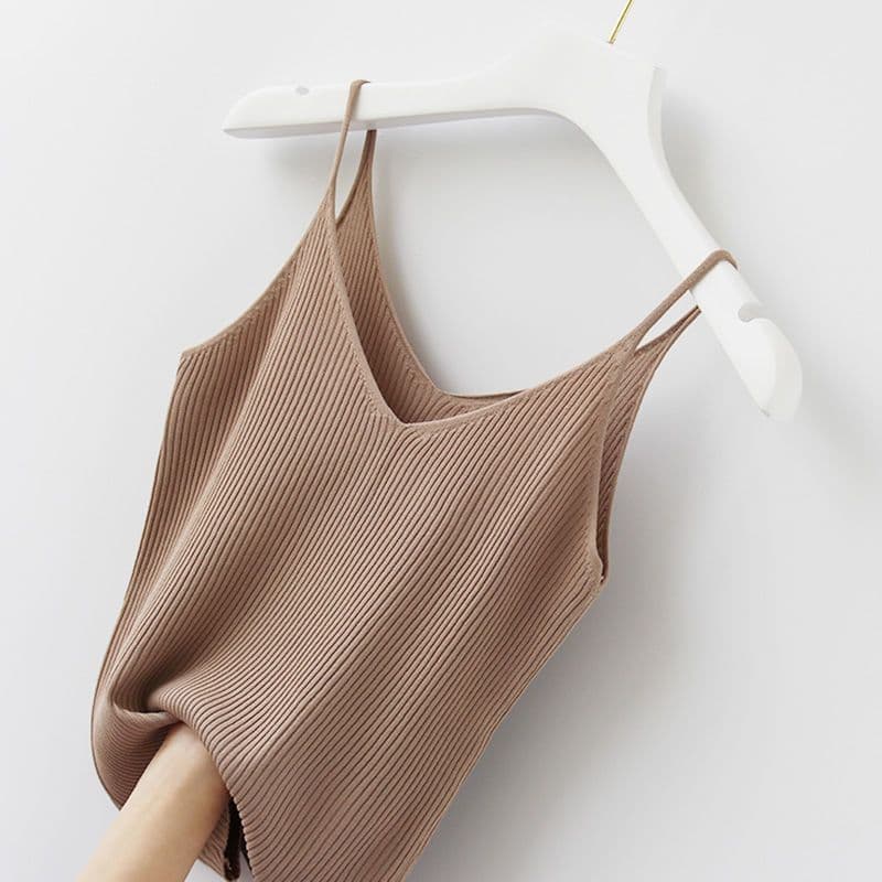 image-Plus Size V-Neck Viscose Slip Top
