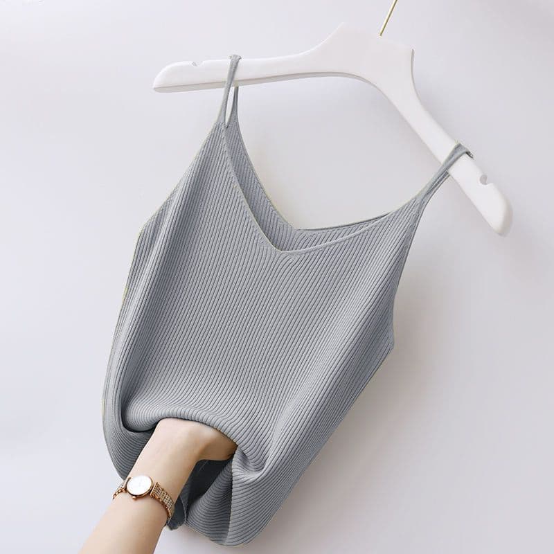 image-Plus Size V-Neck Viscose Slip Top