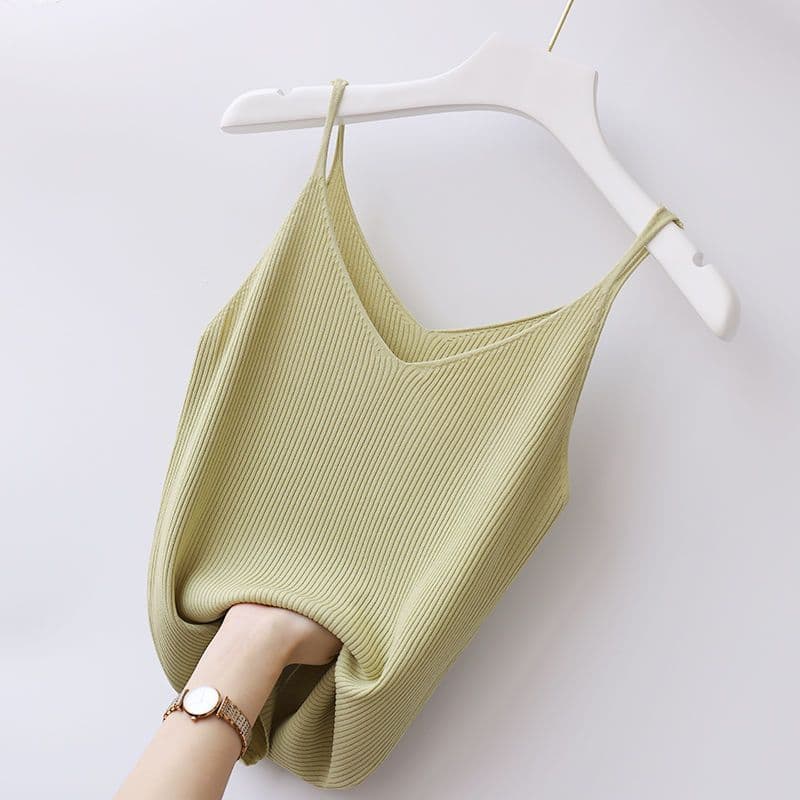 image-Plus Size V-Neck Viscose Slip Top