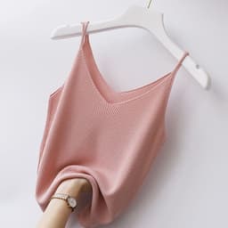 image-Plus Size V-Neck Viscose Slip Top