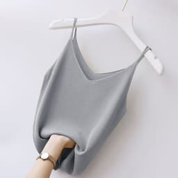 image-Plus Size V-Neck Viscose Slip Top