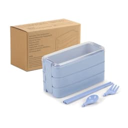 image-Leyu Wheat Straw Lunch Box 3-Layer 800ml