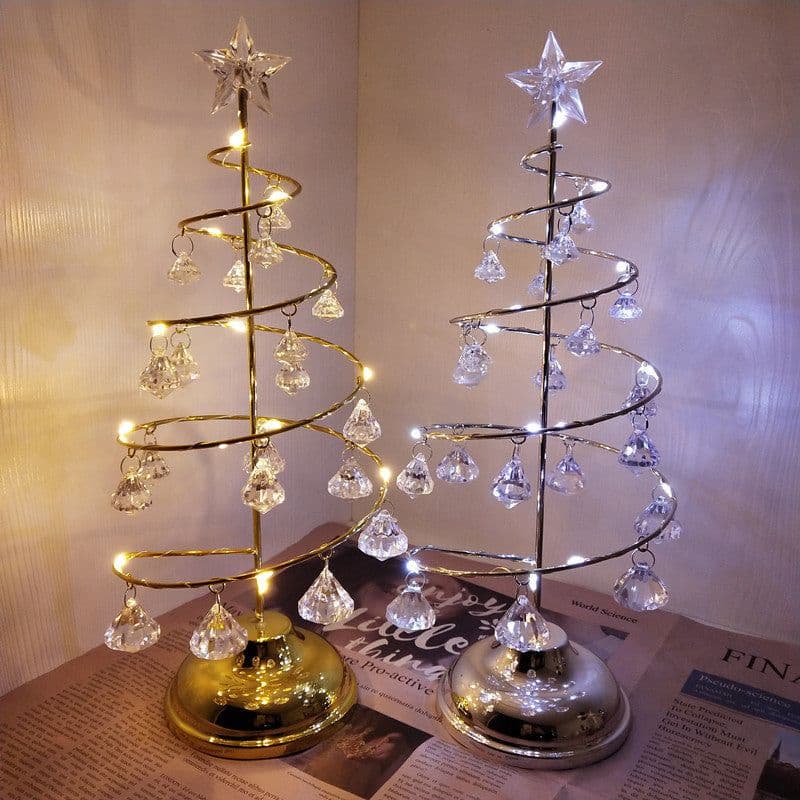 image-LED Crystal Christmas Tree Night Light