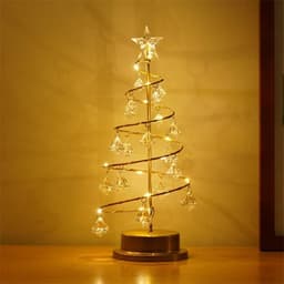 image-LED Crystal Christmas Tree Night Light