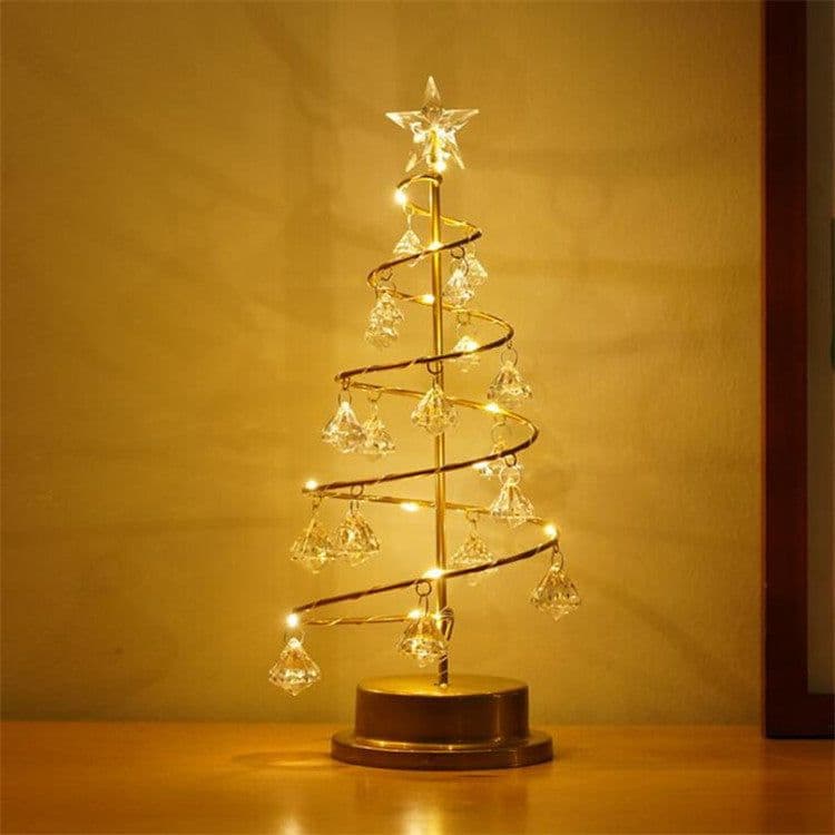 image-LED Crystal Christmas Tree Night Light