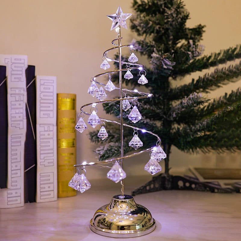 image-LED Crystal Christmas Tree Night Light