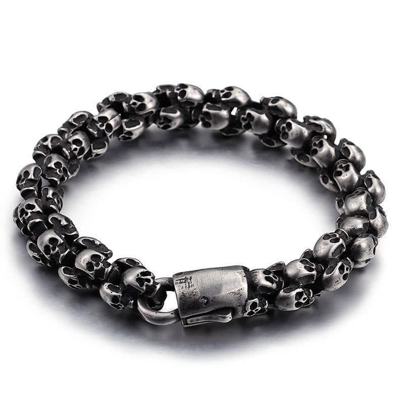 image-Fashion Retro Titanium Steel Skull Bracelet