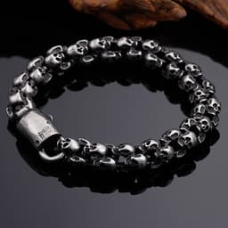 image-Fashion Retro Titanium Steel Skull Bracelet