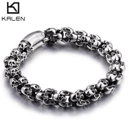 image-Fashion Retro Titanium Steel Skull Bracelet