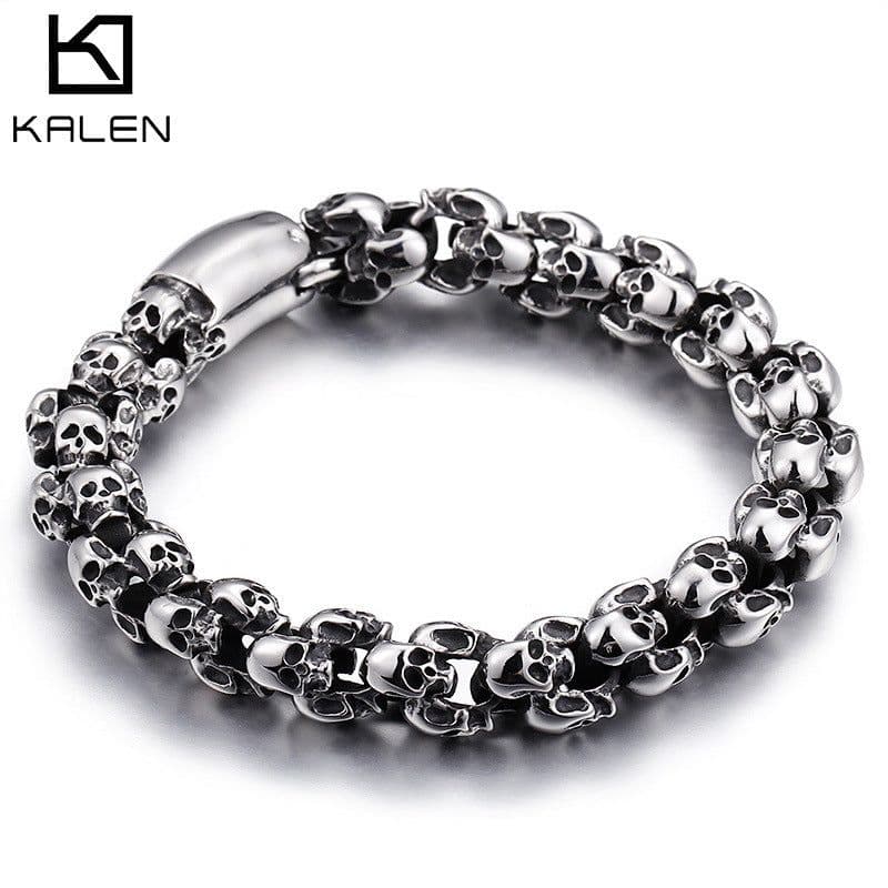 image-Fashion Retro Titanium Steel Skull Bracelet