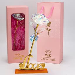 image-Gold Foil Rose 24K Luminous Flower Gift Box