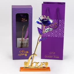 image-Gold Foil Rose 24K Luminous Flower Gift Box