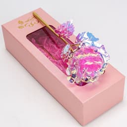 image-Gold Foil Rose 24K Luminous Flower Gift Box