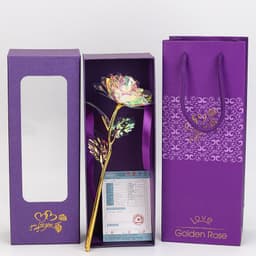 image-Gold Foil Rose 24K Luminous Flower Gift Box