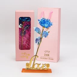 image-Gold Foil Rose 24K Luminous Flower Gift Box