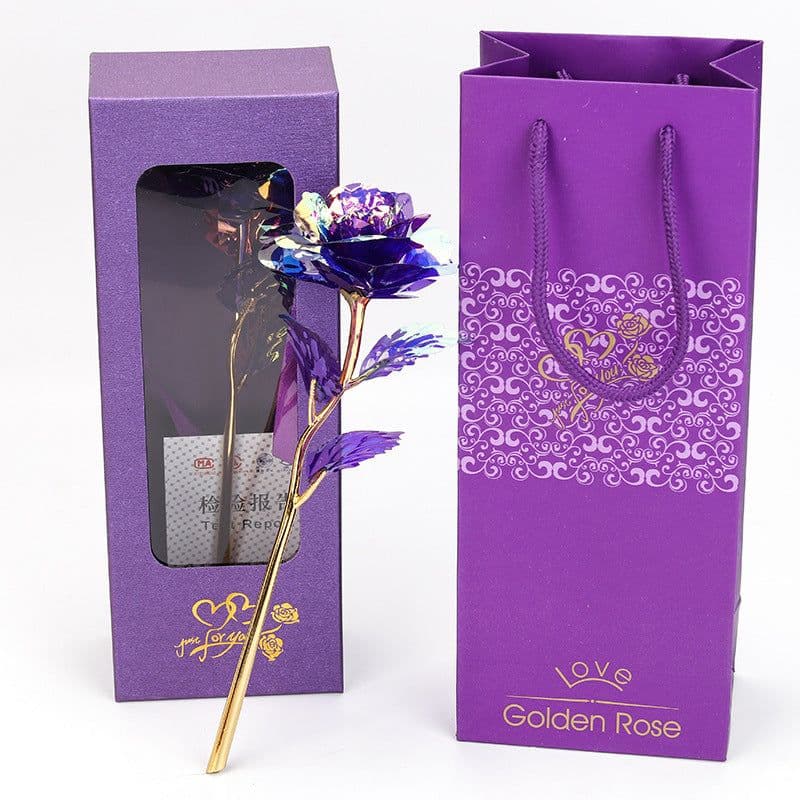image-Gold Foil Rose 24K Luminous Flower Gift Box