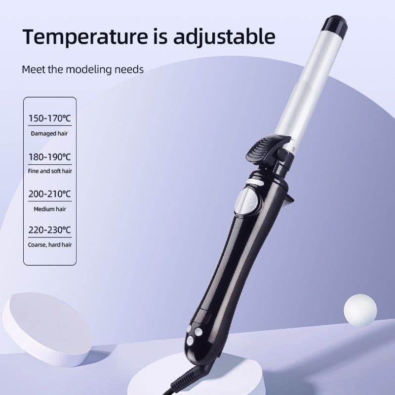 image-Automatic Hair Curling Iron 25mm Ceramic Barrel Wired