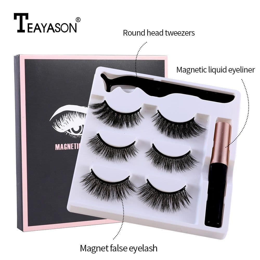 image-TEAYASON Magnetic False Eyelashes Set 3 Pairs