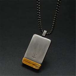 image-Chuangsheng Malachite Stainless Steel Necklace Pendant