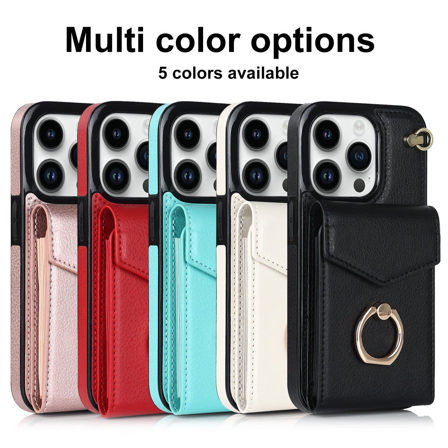 image-iPhone 14 Pro Max Leather Case with Ring Buckle