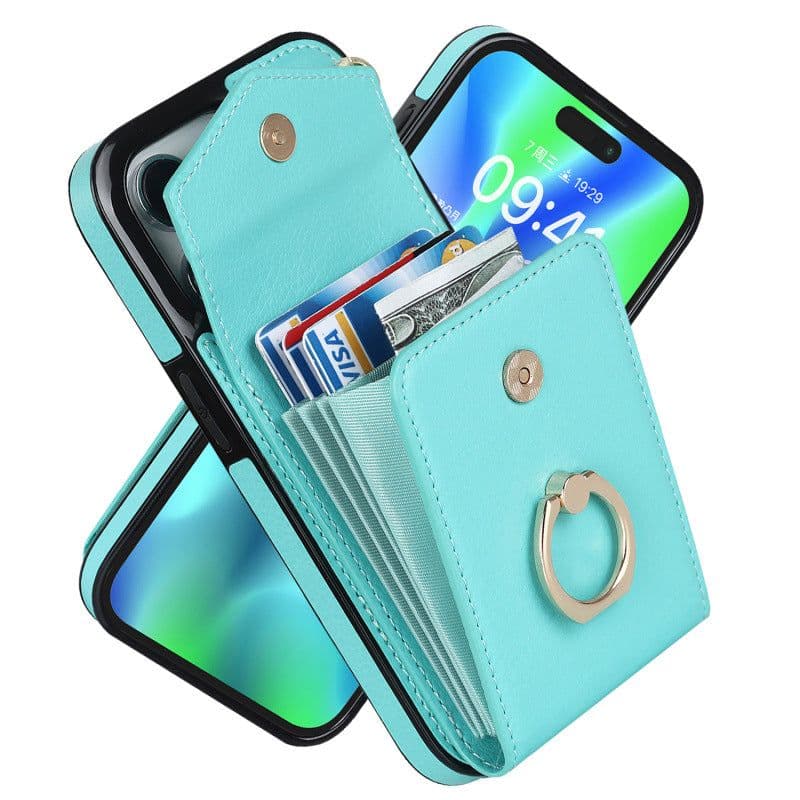 image-iPhone 14 Pro Max Leather Case with Ring Buckle