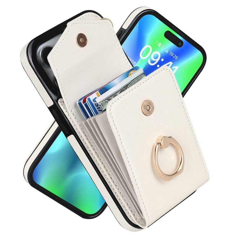 image-iPhone 14 Pro Max Leather Case with Ring Buckle