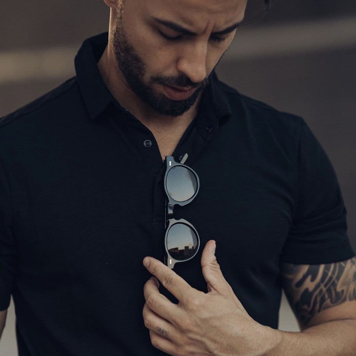 image-Men's Round Frame Retro Sunglasses